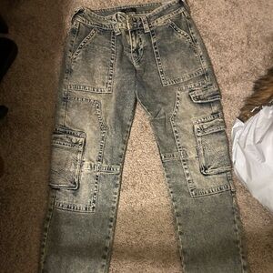 True Religion Straight Leg Jeans - Distressed Tan